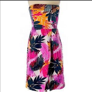 NWOT Banana Republic strapless hawaiian print dress